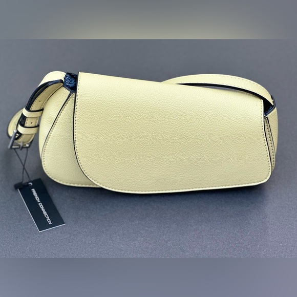 French Connection - Alva Pebbled Faux Leather Angled Shoulder Bag - Picture 5 of 15